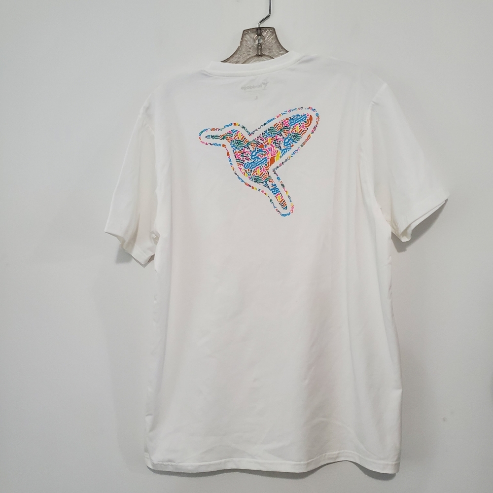 Birddogs‎ White T-Shirt Logo Splattered Paint Hummingbird Men's Size Large